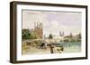 A View of the Pavillon de Flore and the Tuileries from the Seine, Notre Dame, Paris, 1829-David Cox-Framed Giclee Print