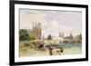 A View of the Pavillon de Flore and the Tuileries from the Seine, Notre Dame, Paris, 1829-David Cox-Framed Giclee Print