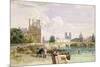 A View of the Pavillon de Flore and the Tuileries from the Seine, Notre Dame, Paris, 1829-David Cox-Mounted Giclee Print