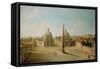 A View of the Piazza Del Popolo-Antonio Joli-Framed Stretched Canvas