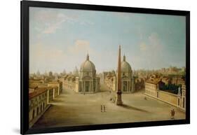 A View of the Piazza Del Popolo-Antonio Joli-Framed Giclee Print