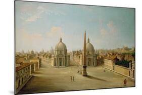 A View of the Piazza Del Popolo-Antonio Joli-Mounted Giclee Print