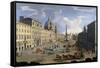 A View of the Piazza Navona in Rome-Gaspar van Wittel-Framed Stretched Canvas