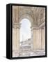 A View of the Piazza San Pietro-Giacomo Quarenghi-Framed Stretched Canvas