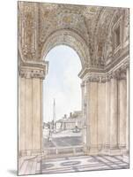 A View of the Piazza San Pietro-Giacomo Quarenghi-Mounted Giclee Print