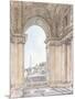 A View of the Piazza San Pietro-Giacomo Quarenghi-Mounted Giclee Print