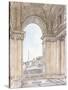A View of the Piazza San Pietro-Giacomo Quarenghi-Stretched Canvas