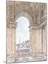 A View of the Piazza San Pietro-Giacomo Quarenghi-Mounted Giclee Print