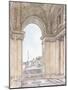 A View of the Piazza San Pietro-Giacomo Quarenghi-Mounted Giclee Print