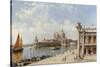 A View of the Piazzetta and Santa Maria della Salute, Venice-Antonietta Brandeis-Stretched Canvas