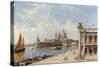 A View of the Piazzetta and Santa Maria della Salute, Venice-Antonietta Brandeis-Stretched Canvas
