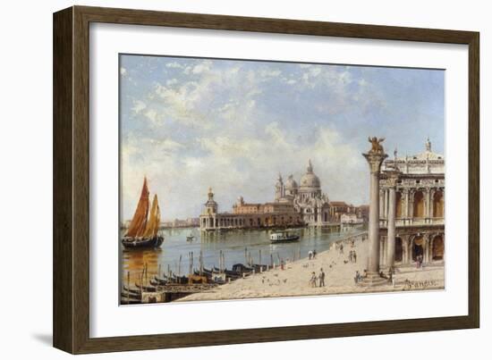 A View of the Piazzetta and Santa Maria della Salute, Venice-Antonietta Brandeis-Framed Giclee Print