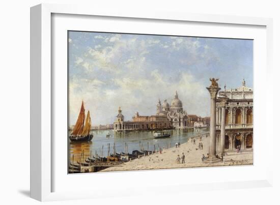 A View of the Piazzetta and Santa Maria della Salute, Venice-Antonietta Brandeis-Framed Giclee Print