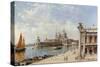 A View of the Piazzetta and Santa Maria della Salute, Venice-Antonietta Brandeis-Stretched Canvas