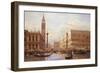 A View of the Piazzetta with the Doges Palace from the Bacino, Venice-Salomon Corrodi-Framed Giclee Print