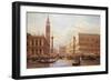 A View of the Piazzetta with the Doges Palace from the Bacino, Venice-Salomon Corrodi-Framed Giclee Print