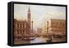 A View of the Piazzetta with the Doges Palace from the Bacino, Venice-Salomon Corrodi-Framed Stretched Canvas