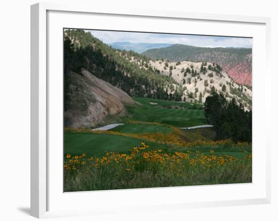 a View of the Picturesque Par-5 13th Hole at Ironbridge Golf Club-John Marshall-Framed Photographic Print