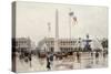 A View of the Place de la Concorde, Paris-Ulpiano Checa Y Sanz-Stretched Canvas