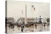 A View of the Place de la Concorde, Paris-Ulpiano Checa Y Sanz-Stretched Canvas