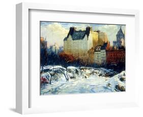 A View of the Plaza from Central Park-Arthur Clifton Goodwin-Framed Giclee Print