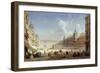 A View of the Plaza Mayor, Madrid-Carlo Bossoli-Framed Giclee Print