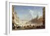 A View of the Plaza Mayor, Madrid-Carlo Bossoli-Framed Giclee Print