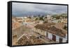 A view of the Plaza Mayor, Trinidad, UNESCO World Heritage Site, Cuba, West Indies, Caribbean, Cent-Michael Nolan-Framed Stretched Canvas