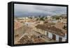 A view of the Plaza Mayor, Trinidad, UNESCO World Heritage Site, Cuba, West Indies, Caribbean, Cent-Michael Nolan-Framed Stretched Canvas