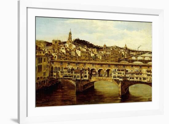 A View of the Ponte Vecchio, Florence-Antonietta Brandeis-Framed Giclee Print