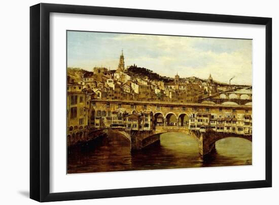 A View of the Ponte Vecchio, Florence-Antonietta Brandeis-Framed Giclee Print