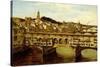 A View of the Ponte Vecchio, Florence-Antonietta Brandeis-Stretched Canvas