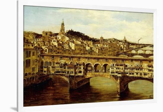 A View of the Ponte Vecchio, Florence-Antonietta Brandeis-Framed Giclee Print