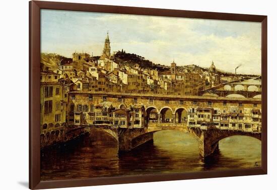 A View of the Ponte Vecchio, Florence-Antonietta Brandeis-Framed Giclee Print