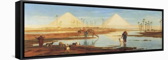 A View of the Pyramids-Frederick Goodall-Framed Stretched Canvas