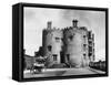 A View of the Red-Stoned Powis Castle. Well known for its Beautiful 18th Century Garden-null-Framed Stretched Canvas