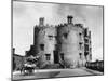 A View of the Red-Stoned Powis Castle. Well known for its Beautiful 18th Century Garden-null-Mounted Photographic Print