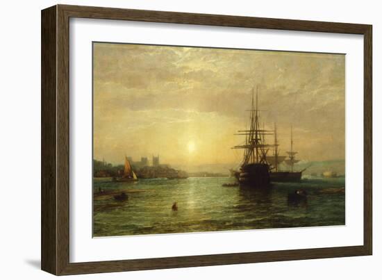 A View of the River Medway at Dusk-Francis Danby-Framed Giclee Print