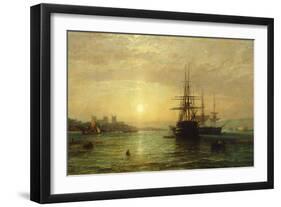 A View of the River Medway at Dusk-Francis Danby-Framed Giclee Print