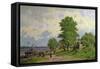 A View of the River Volga-Piotr Petrovitch Weretshchagin-Framed Stretched Canvas