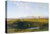 A View of the Roman Countryside, 1848 (Oil on Canvas)-Jean Achille Benouville-Stretched Canvas