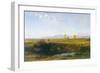 A View of the Roman Countryside, 1848 (Oil on Canvas)-Jean Achille Benouville-Framed Giclee Print