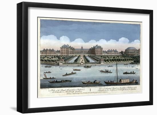 A View of the Royal Hospital at Chelsea and the Rotunda in Ranelagh Gardens, London, 1751-Thomas Bowles-Framed Giclee Print