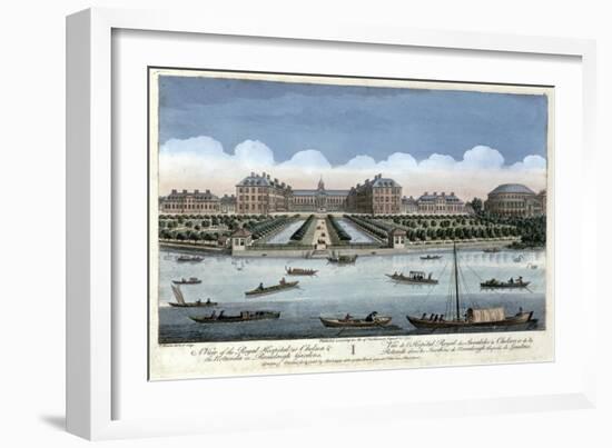 A View of the Royal Hospital at Chelsea and the Rotunda in Ranelagh Gardens, London, 1751-Thomas Bowles-Framed Giclee Print