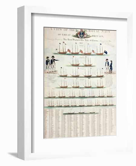 A View of the Royal Navy of Great Britain, Published in 1804-Nicolaus von Heideloff-Framed Giclee Print