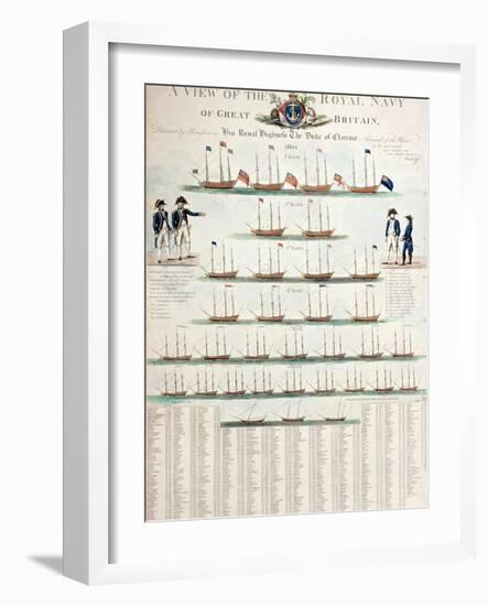 A View of the Royal Navy of Great Britain, Published in 1804-Nicolaus von Heideloff-Framed Giclee Print