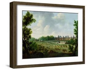 A View of the Royal Palace of Fontainebleau-Hendrik Frans De Cort-Framed Giclee Print