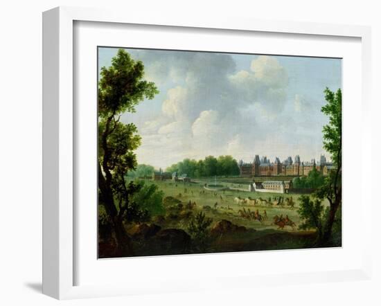 A View of the Royal Palace of Fontainebleau-Hendrik Frans De Cort-Framed Giclee Print