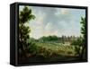 A View of the Royal Palace of Fontainebleau-Hendrik Frans De Cort-Framed Stretched Canvas