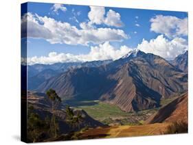 A View of the Sacred Valley and Andes Mountains of Peru, South America-Miva Stock-Stretched Canvas
